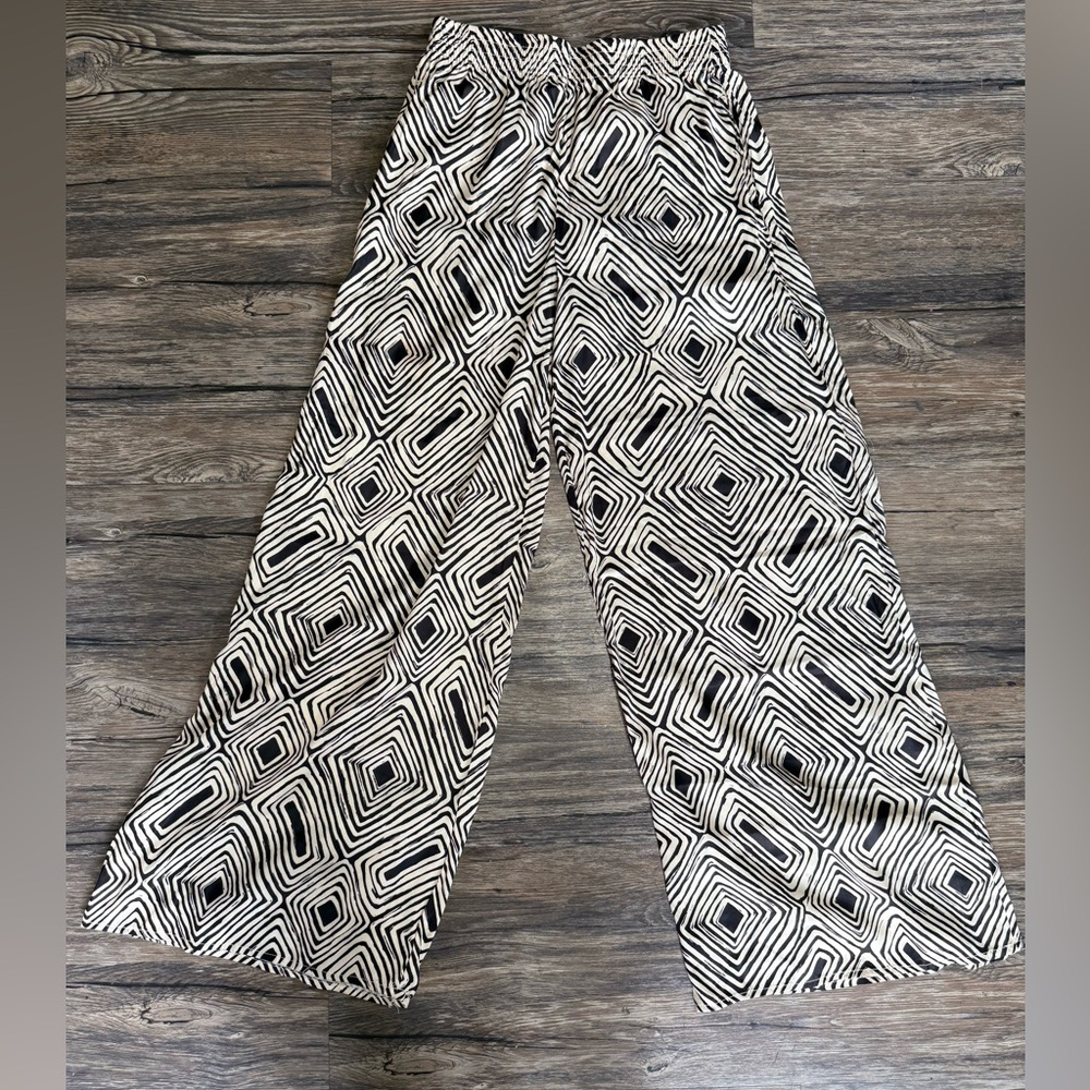 Philosophy Black and White Geometric Pants
